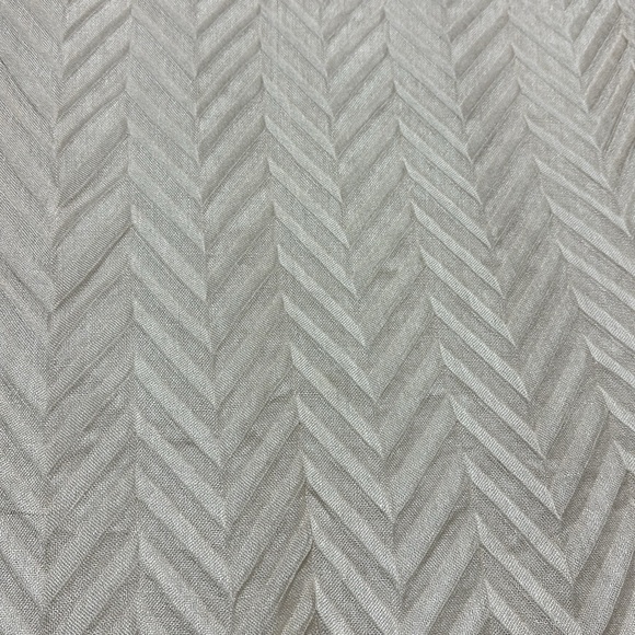 Embossed fringed scarf use as a scarf or put on the back of a chair or couch. - Picture 2 of 5